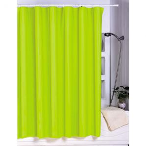 Cortina de baño de polyester de peva verde