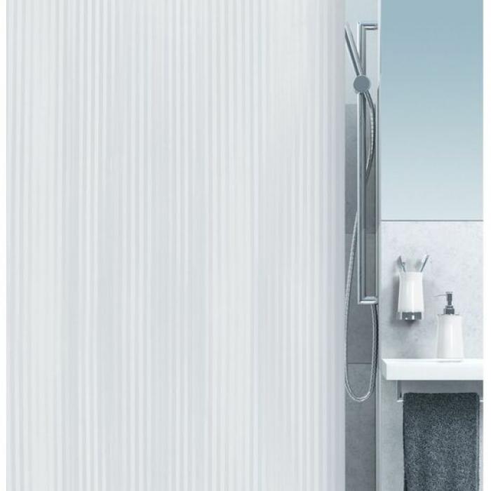Spirella colección twill , cortina de ducha textil 120 x 200, polyester, blanco