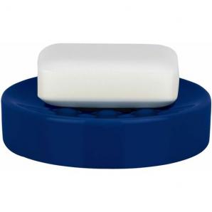 Spirella colección tube, bandeja para pastilla de jabón 11,0 x 11,0 x 2,6 cm, gres, azul