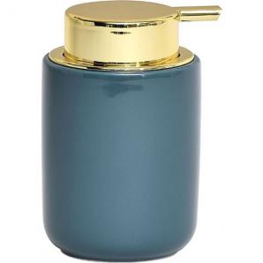 Dispensador de jabón de 235ml redondo hecho en dolomite azul