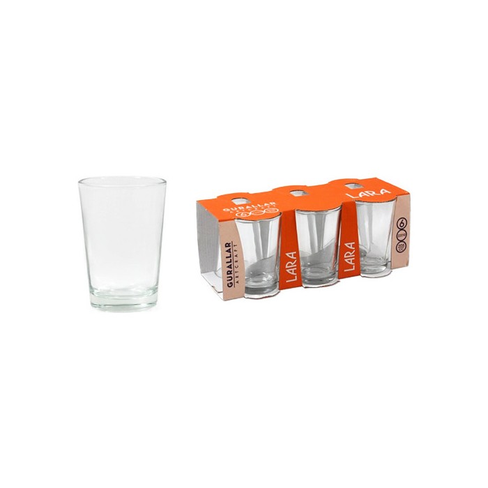 SET 6 VASOS AGUA 205CC LARA - Imagen 1