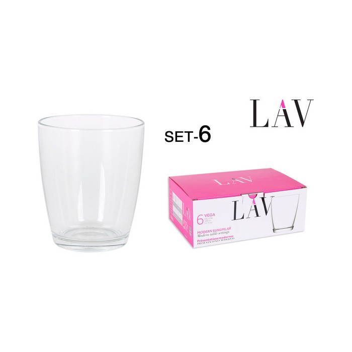 SET 6 VASOS 340CC VEGA - Imagen 1