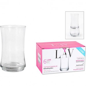 SET 6 VASOS VIDRIO 365CC LUNE - Imagen 1