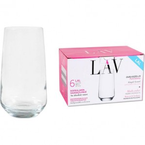 SET 6 VASOS ALTO 480CC LAL - Imagen 1