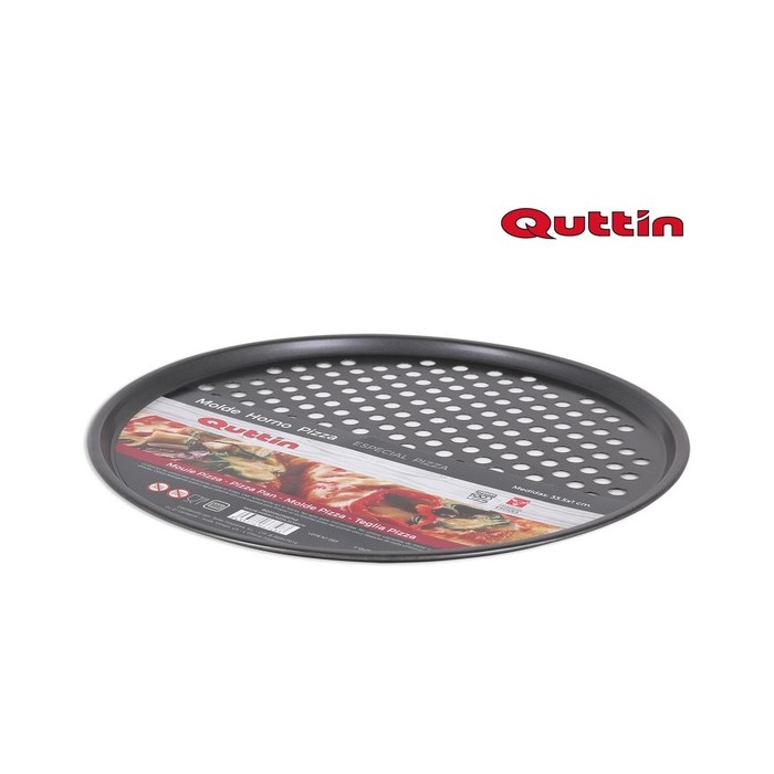 MOLDE HORNO PIZZA 33,5X1CM DARK GRE QUTTIN - Imagen 1