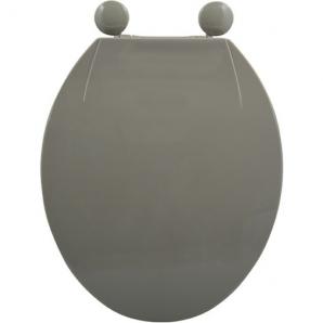 Asiento wc, color topo con bisagras de plástico - msv.