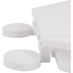 Asiento wc, color blanco con bisagras de plástico - msv.