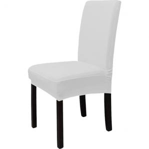 Funda de silla con respaldo antimanchas blanco