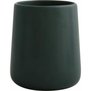 Vaso/portacepillos de cerámica maonie verde oscuro