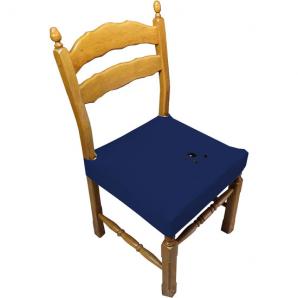 Funda de silla sin respaldo antimanchas azúl