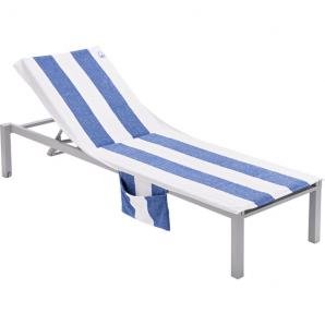 Funda de silla de playa con almacenamiento 70x200+25cm azul picnic