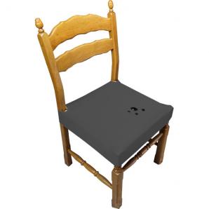 Funda de silla sin respaldo antimanchas gris