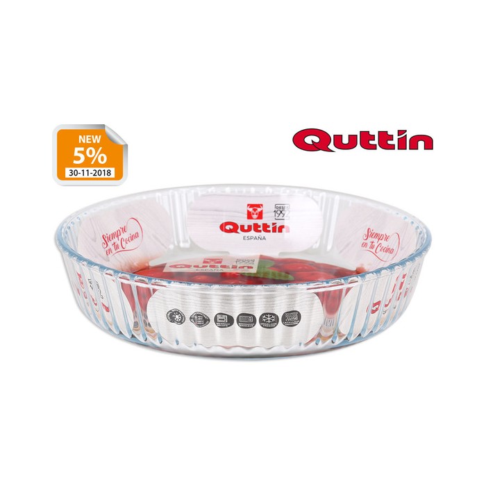 MOLDE TARTA VIDRIO 26CM QUTTIN - Imagen 1