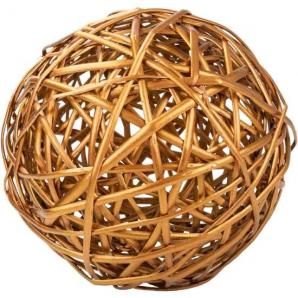 Bola decoracion de mimbre cobre