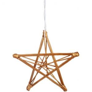Estrella decoracion de mimbre cobre