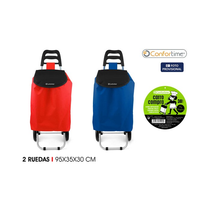 CARRO COMPRA 95X35X30CM COLOR SURTIDO - CONFORTIME - Imagen 1