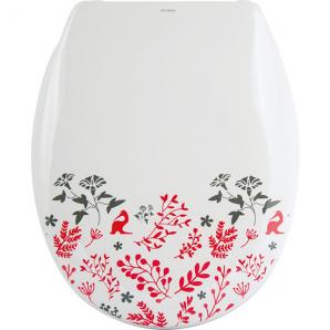 Asiento wc thermo-duro cierre lento floral