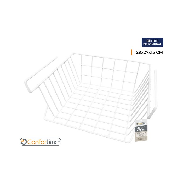 CESTA P/ESTANTE COCINA 29X27X15CM CONFORTIME - Imagen 1