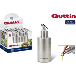 ACEITERA INOX 250ML C/TAPÓN QUTTIN - Imagen 1