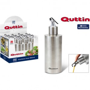 ACEITERA INOX 350ML C/TAPÓN QUTTIN - Imagen 1