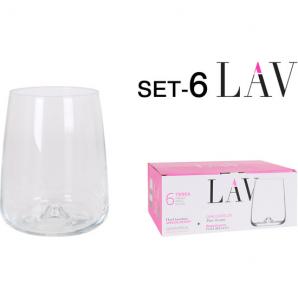 Set 6 vasos 475cc terra