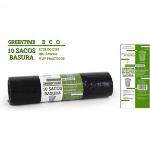 10 SACOS BASURA 85X105-G110-100 L. GREENTIME ECO - Imagen 1