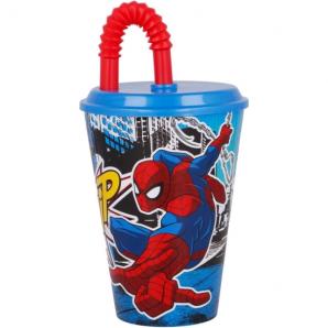 Spiderman vaso pajita 430 ml