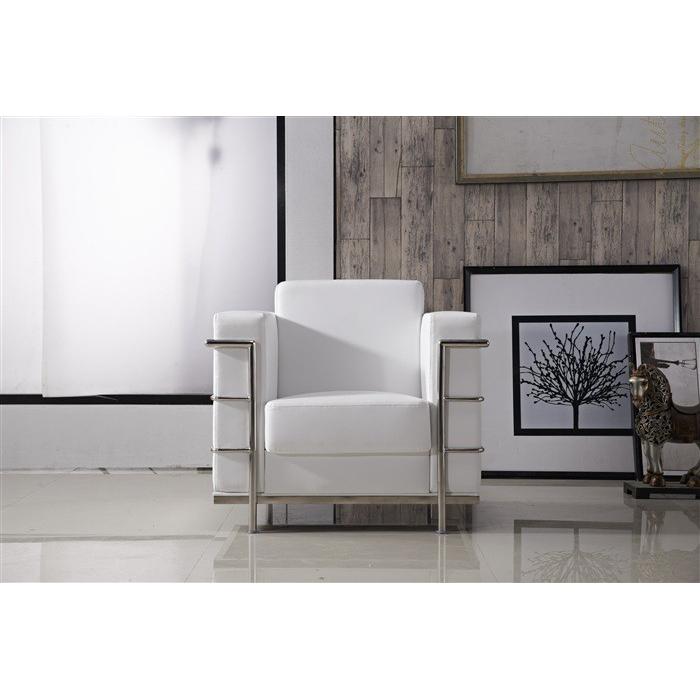 Sillón duval, similpiel blanca Sillón duval, similpiel blanca