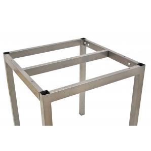 2 Bases de mesa lirio, metal, gris plata, 65 x 65 cms, altura 72 cms, para tableros de 70 x 70 cms - 2 unidades