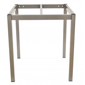 2 Bases de mesa lirio, metal, gris plata, 65 x 65 cms, altura 72 cms, para tableros de 70 x 70 cms - 2 unidades