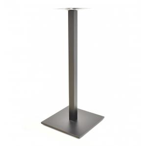 2 Bases de mesa beverly, alta, tubo cuadrado, negra, base de 45 x 45 cms, altura 110 cms - 2 unidades