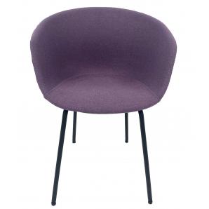 2 Sillones kiel, metal, tapizado tejido rosa fuerte - 2 unidades