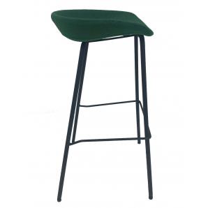 4 Taburetes kiel, metal, tapizado tejido verde - 4 unidades
