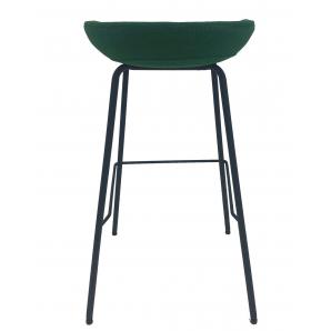 4 Taburetes kiel, metal, tapizado tejido verde - 4 unidades