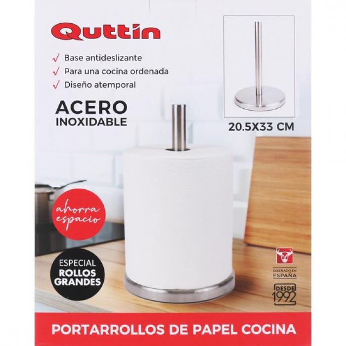 Confortime - Portarrollo de papel de cocina acero inoxidable