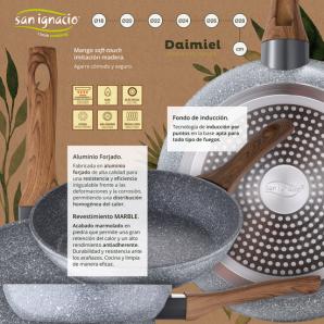 Bateria de cocina san ignacio cassel de acero inoxidable con juego de sartenes (18/22 cm) y grill 28x28 cm san ignacio daimiel e
