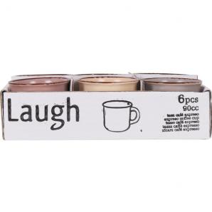 6 Tazas cafe expreso 90cc laugh - 6 unidades