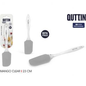 36 Espatulas silicona mango clear quttin - 36 unidades