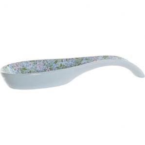 Set 6 cucharas-soporte cerámica floral 23cm