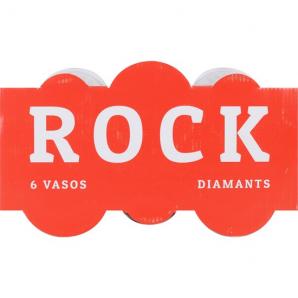 Set 6 vasos 290cc rock diamants
