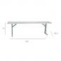 GARBAR BACH Mesa Rectangular Plegable Interior, Exterior 180x45 Gris