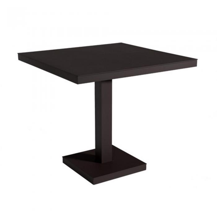 RESOL BARCINO Mesa Cuadrada Interior, Exterior 90x90 Negro