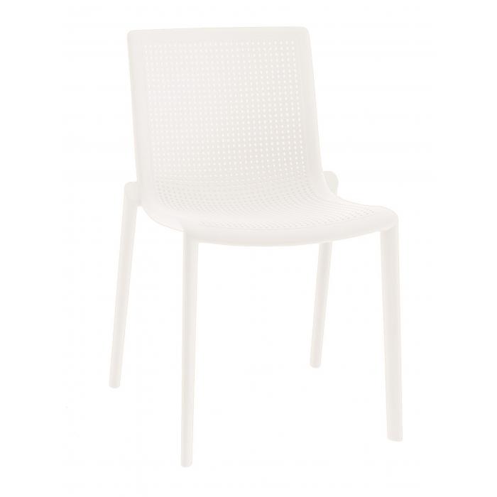 2 RESOL BEEKAT Silla Interior, Exterior  Blanco - 2 unidades