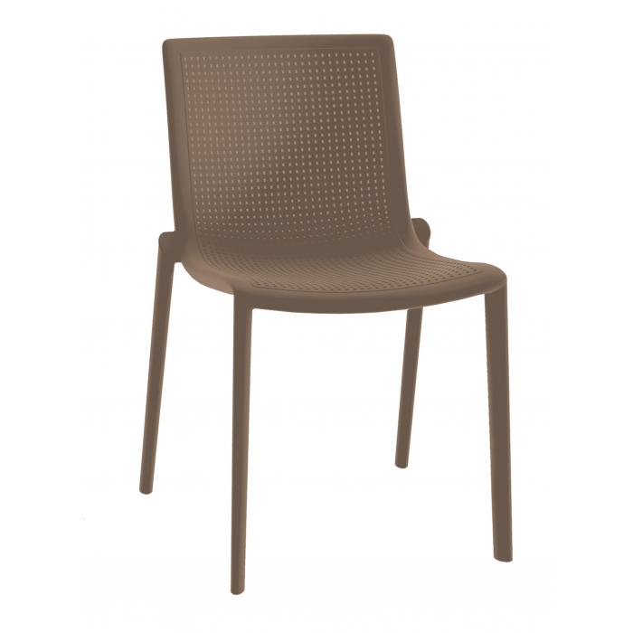 2 RESOL BEEKAT Silla Interior, Exterior  Chocolate - 2 unidades