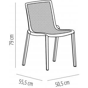 2 RESOL BEEKAT Silla Interior, Exterior  Chocolate - 2 unidades