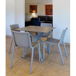 2 RESOL BEEKAT Silla Interior, Exterior  Chocolate - 2 unidades