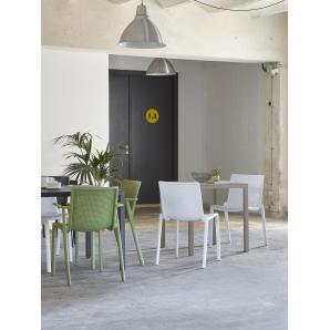 2 RESOL BEEKAT Silla Con Brazos Interior, Exterior  Blanco - 2 unidades