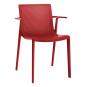 2 RESOL BEEKAT Silla Con Brazos Interior, Exterior  Rojo - 2 unidades