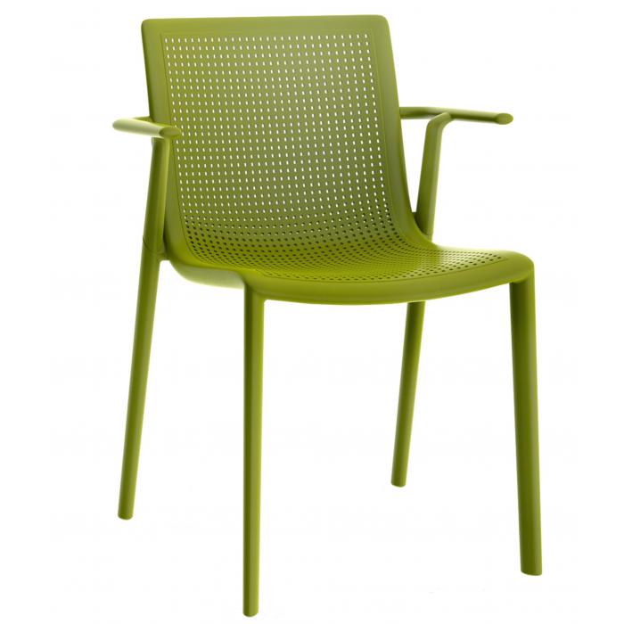 2 RESOL BEEKAT Silla Con Brazos Interior, Exterior  Verde oliva - 2 unidades