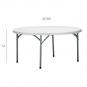GARBAR BEETHOVEN Mesa Redonda Plegable Interior, Exterior Ø180 Gris